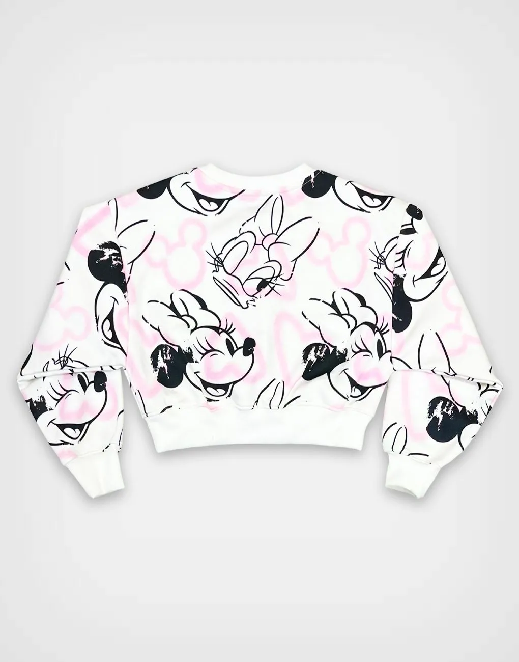 Polera Semicrop Color Blanca Minnie Mouse