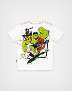 Polo Manga Corta Marvel Color Marfil Para Niños