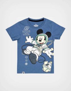 Polo Manga Corta Mickey Mouse Color Azul Para Niños