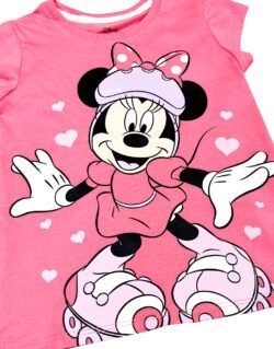 Polo Manga Corta Minnie Mouse Color Chicle Para Niñas