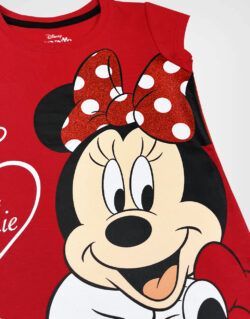 Polo Manga Corta Minnie Mouse Love Color Rojo