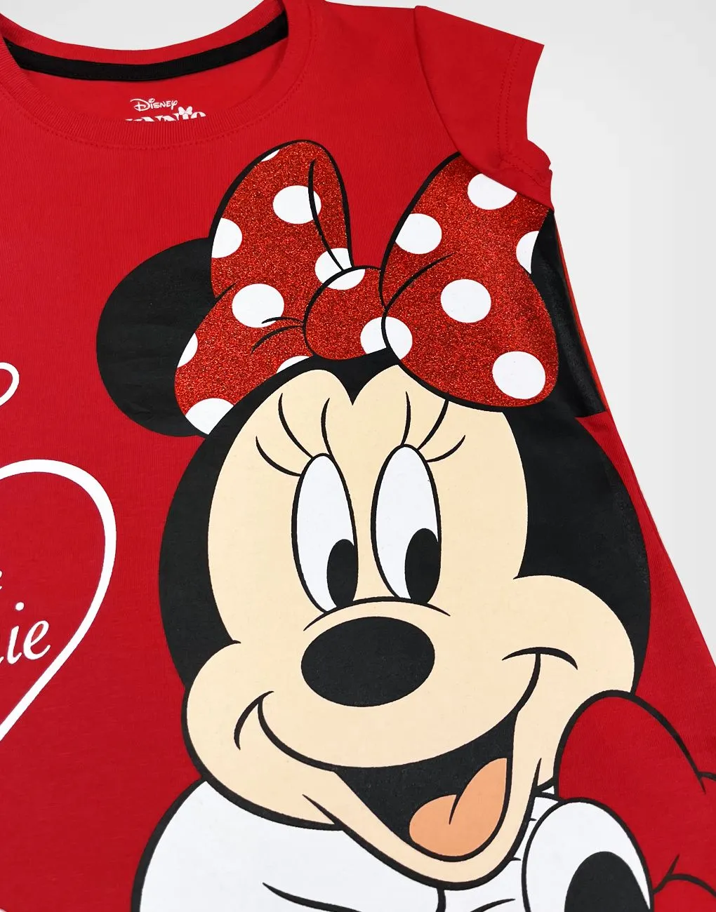Polo Manga Corta Minnie Mouse Love Color Rojo