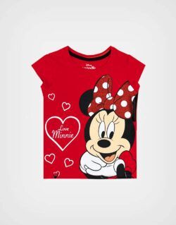 Polo Manga Corta Minnie Mouse Love Color Rojo