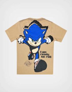 Polo Manga Corta Sonic 3 Color Beige Para Niños