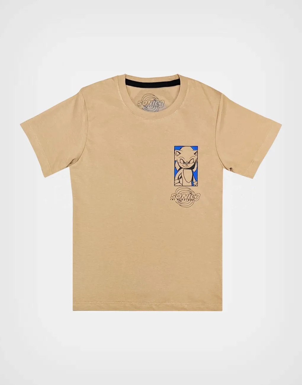 Polo Manga Corta Sonic 3 Color Beige Para Niños