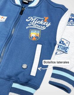 Casaca Mickey Mouse Color Azul para Niños