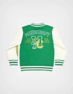 Casaca Minecraft Color Verde Para Niños