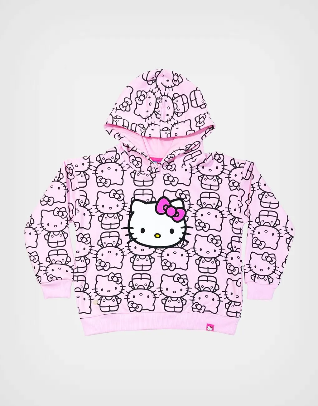 Conjunto Hello Kitty Polera + Jogger Color Rosa Para Niñas