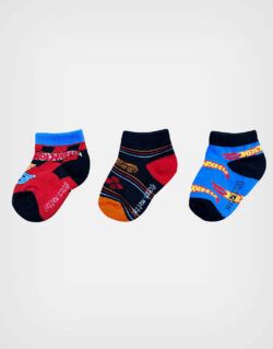 Medias Hot Wheels Pack de 3 Pares Para Niños