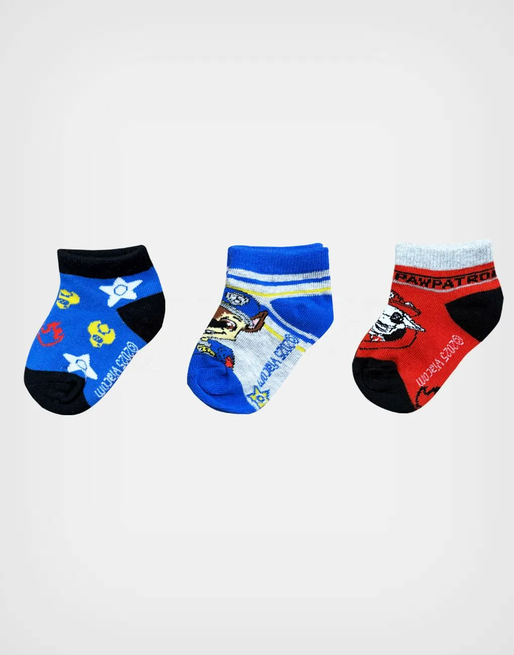 Medias Paw Patrol Color Azul Pack 3 Pares Para Niños