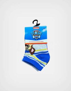 Medias Paw Patrol Color Azul Pack 3 Pares Para Niños