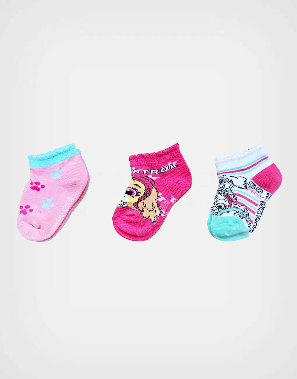 Medias Paw Patrol Color Rosa Pack 3 Pares Para Niñas