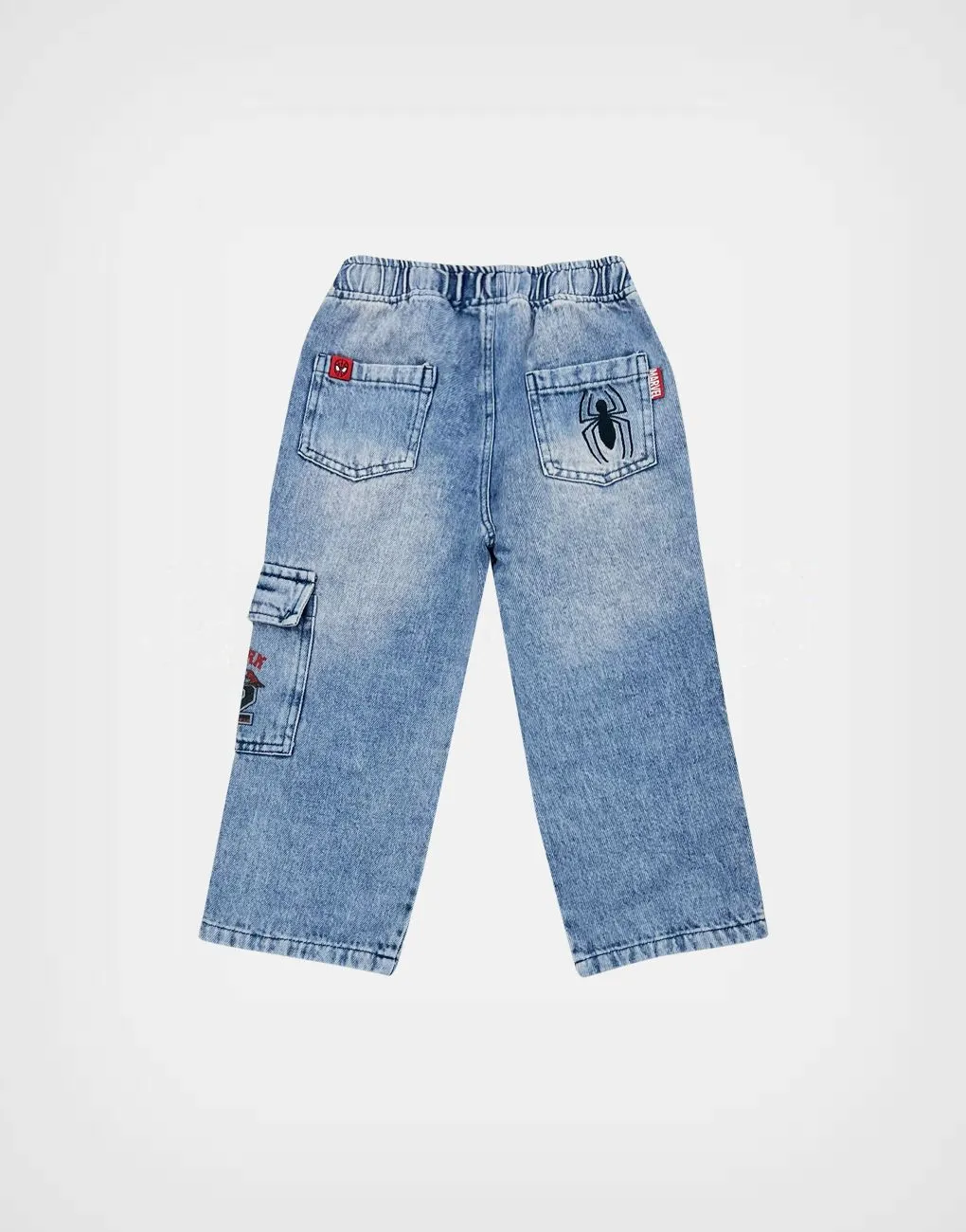 Pantalón Jean Azul Spider Man Para Niños