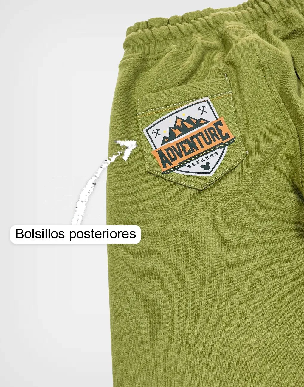 Pantalón Jogger Mickey Mouse Color Verde Safari para Niños