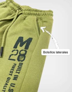 Pantalón Jogger Mickey Mouse Color Verde Safari para Niños