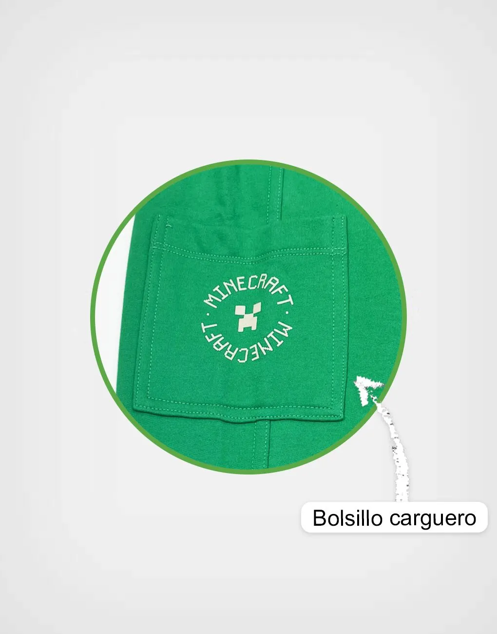Pantalón Jogger Minecraft Color Verde para Niños