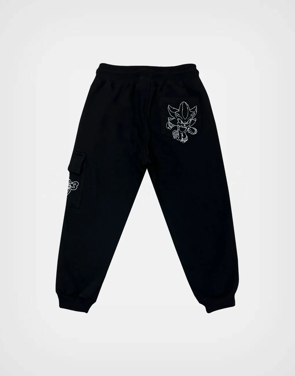 Pantalón Jogger Color Negro Shadow Sonic 3 Para Niños