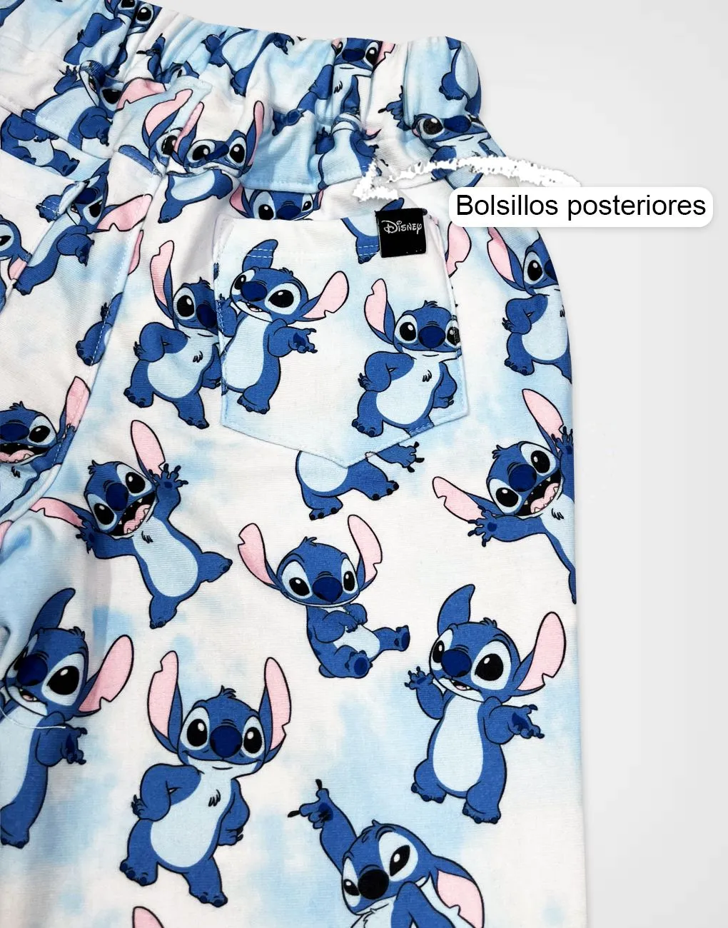 Pantalón Jogger Stitch Color Celeste para Niñas