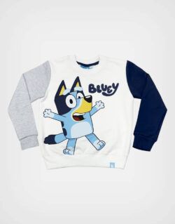 Polera Bluey Beige + Color Azul Para Niños