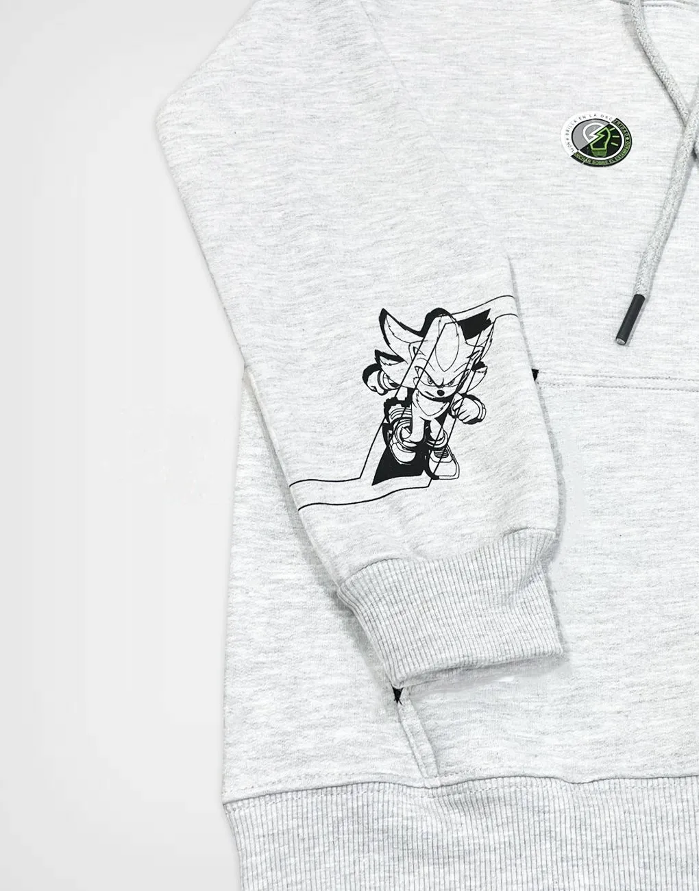 Polera Con Capucha Sonic Shadow Color Gris Para Niños