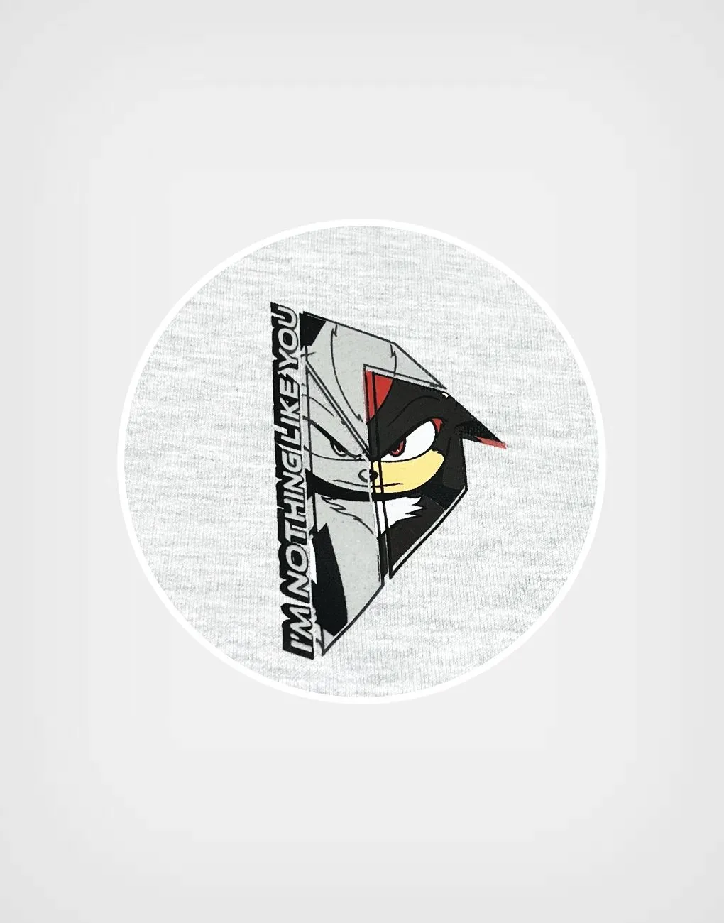 Polera Con Capucha Sonic Shadow Color Gris Para Niños