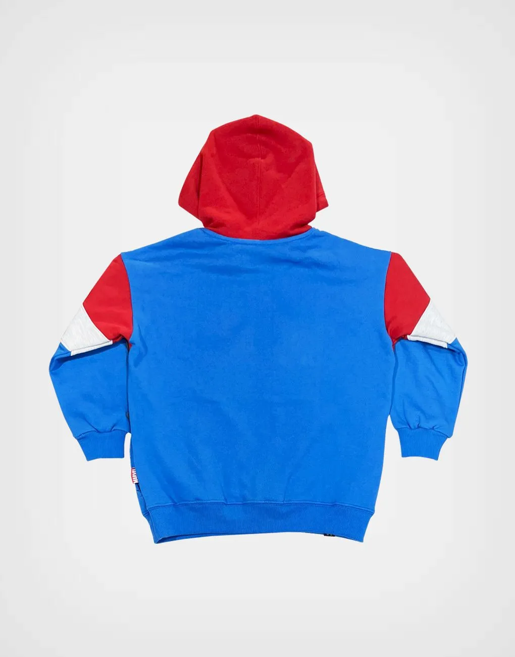 Polera Con Capucha Spider Man Color Rojo + Azul Para Niños