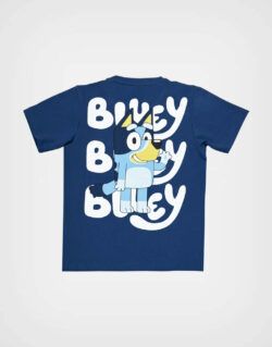 Polo Manga Corta Bluey Color Azul Marino Para Niños