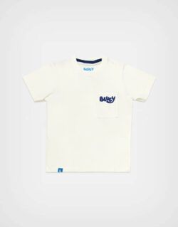 Polo Manga Corta Bluey Color Beige Para Niños