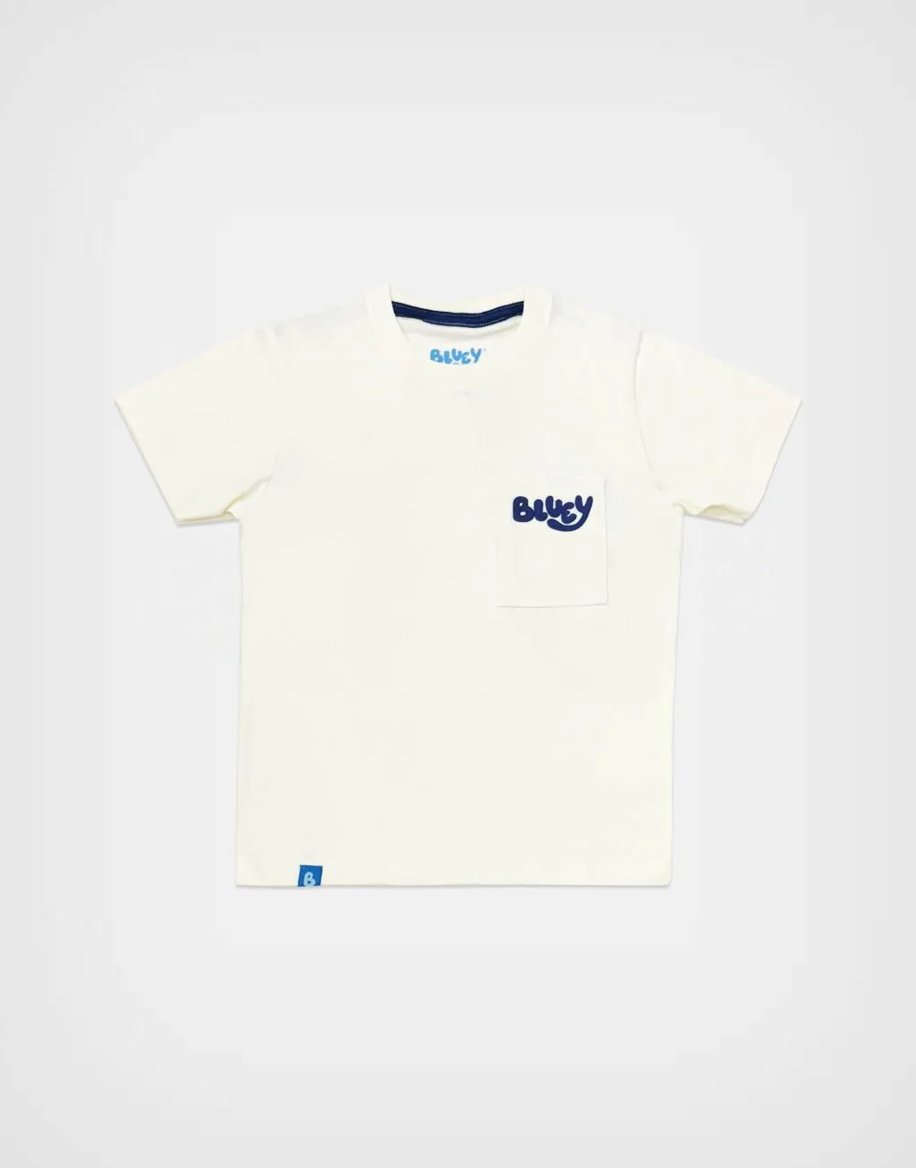 Polo Manga Corta Bluey Color Beige Para Niños