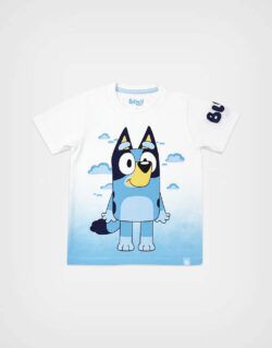 Polo Manga Corta Bluey Color Blanco Para Niños