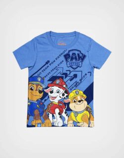 Polo Manga Corta Paw Patrol Color Azul Para Niños