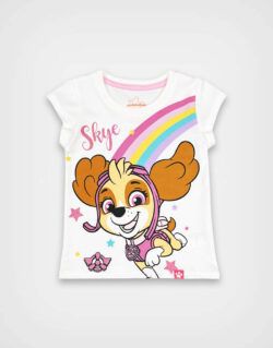 Polo Manga Corta Skye Paw Patrol Color Beige Para Niñas