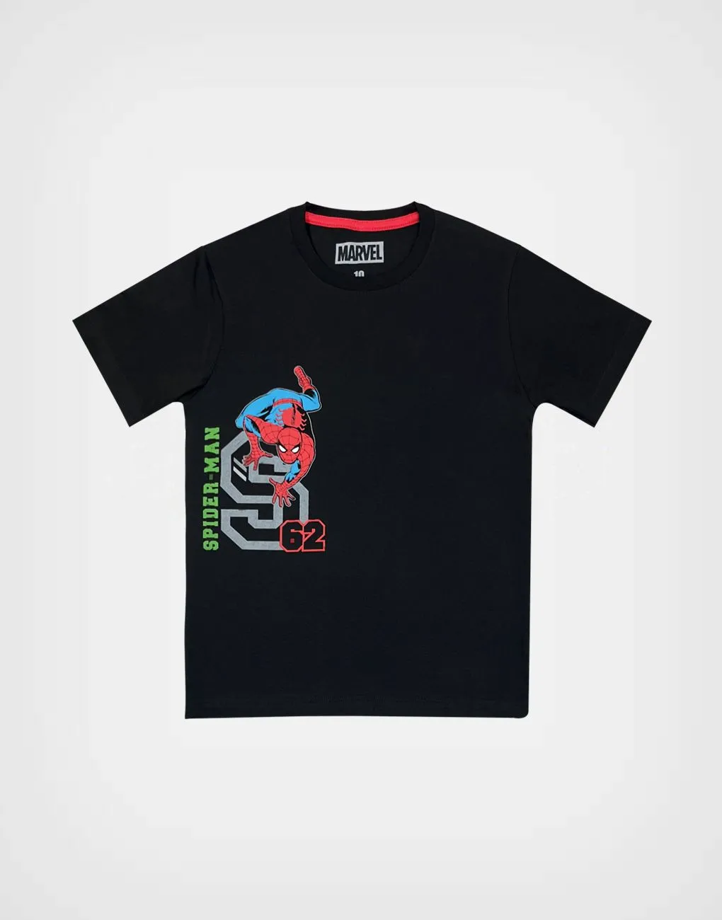 Polo Manga Corta Spider Man Color Negro Para Niños