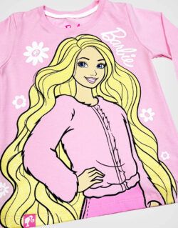 Polo Manga Larga Barbie Color Rosa Para Niñas