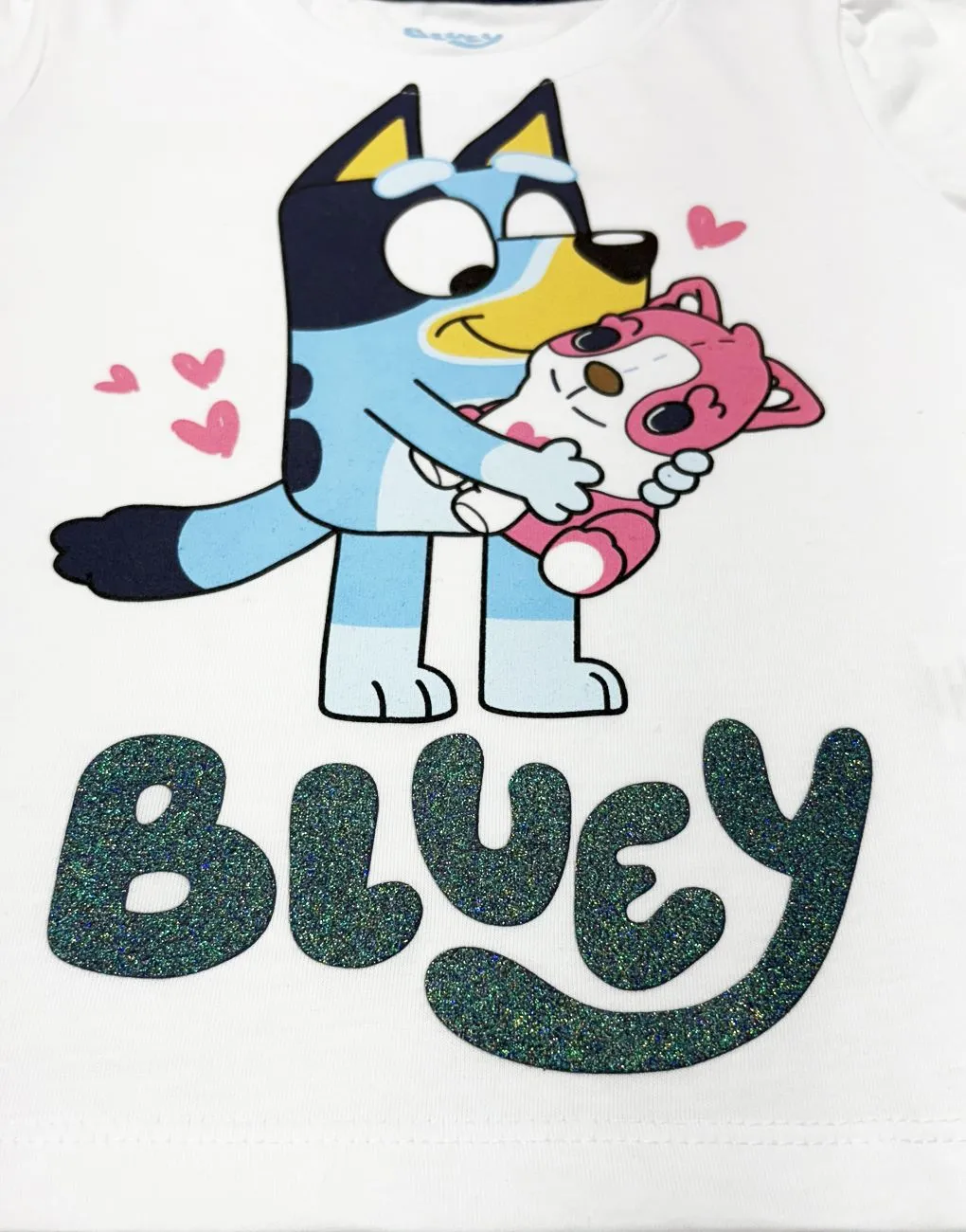 Polo Manga Larga Bluey Color Blanco Para Niñas