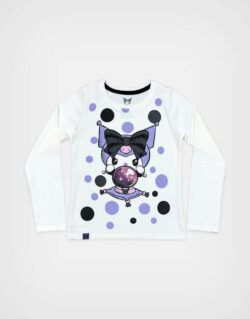 Polo Manga Larga Kuromi Color Marfil Para Niñas
