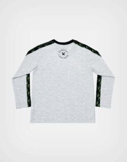 Polo Manga Larga Minecraft Color Gris Para Niños