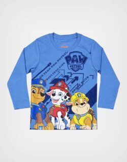 Polo Manga Larga Paw Patrol Color Azul Para Niños