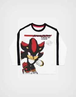 Polo Manga Larga Sonic Shadow Color Beige Para Niños