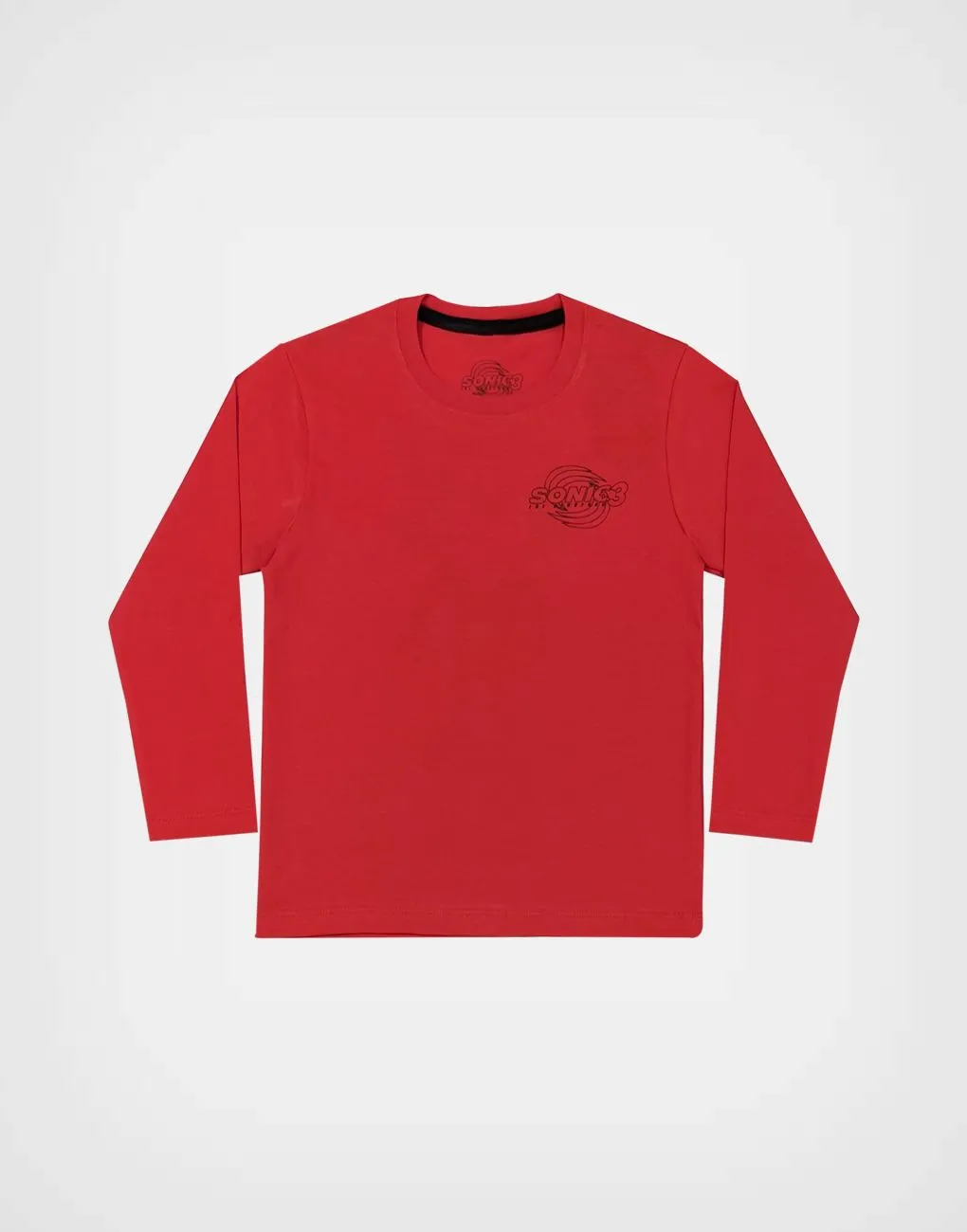 Polo Manga Larga Sonic Shadow Color Rojo Para Niños