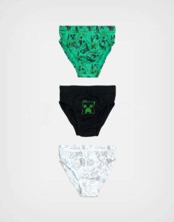 Calzoncillos Minecraft Color Negro Pack de 3 und Para Niños