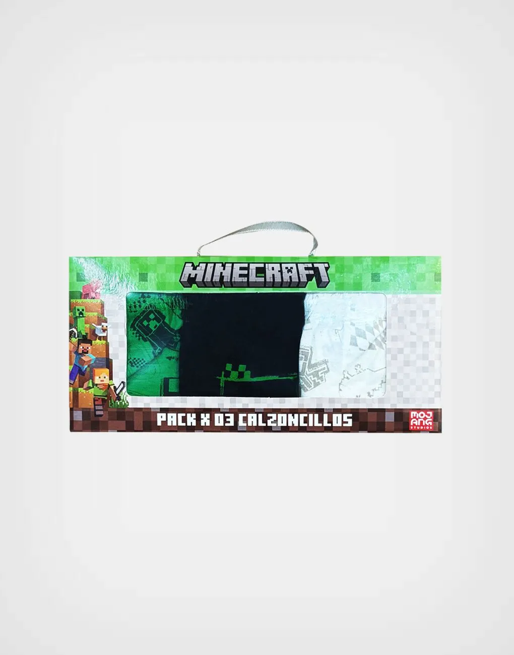 Calzoncillos Minecraft Color Negro Pack de 3 und Para Niños