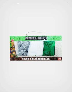 Calzoncillos Minecraft Color Verde Pack de 3 und Para Niños