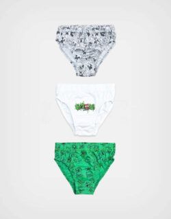 Calzoncillos Minecraft Color Verde Pack de 3 und Para Niños