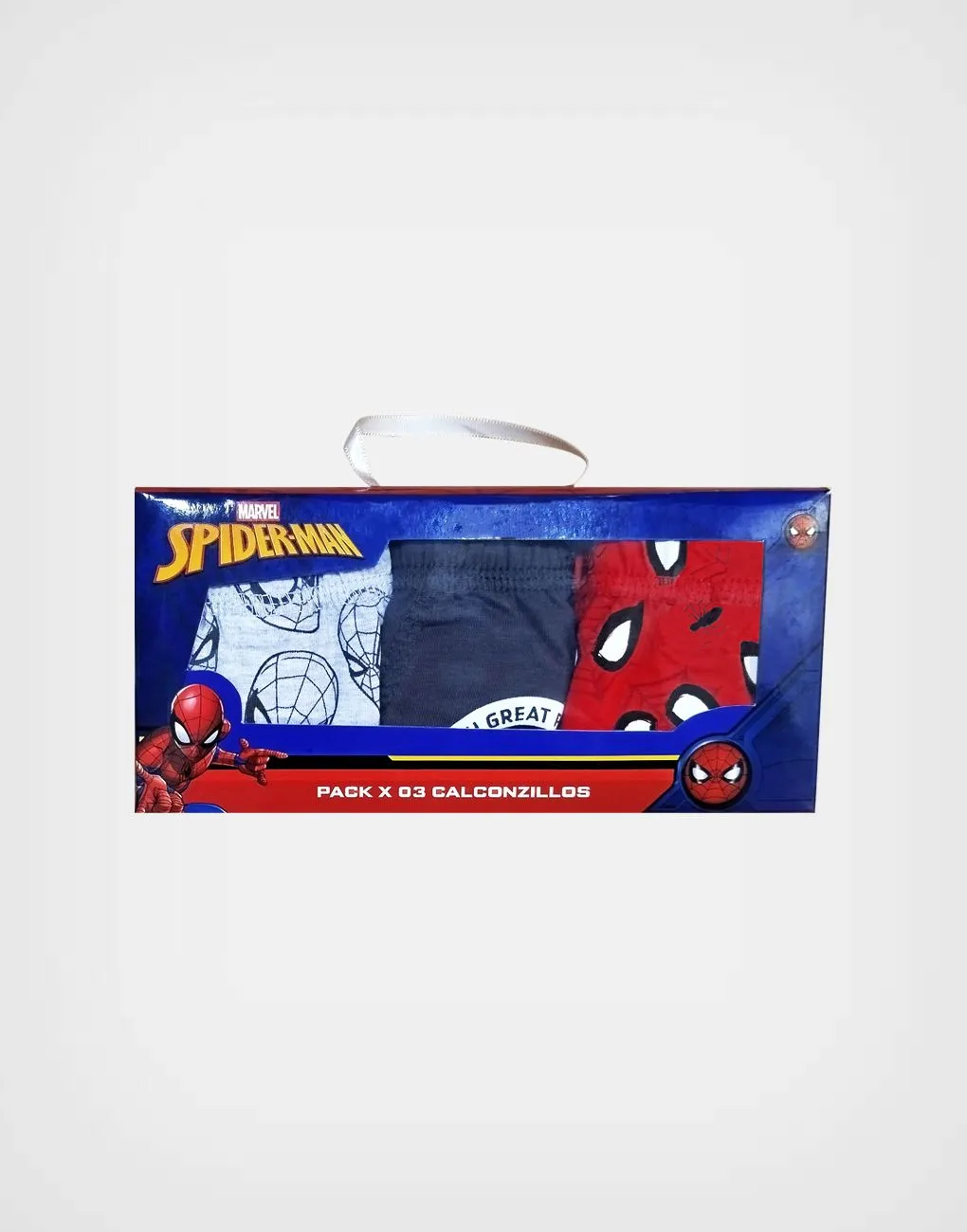 Calzoncillos Spider Man Color Rojo Pack de 3 und Para Niños