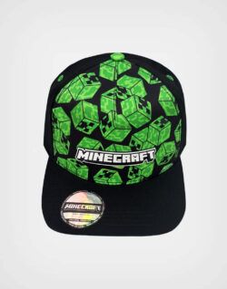 Gorra Minecraft Creeper Color Negro Para Niños