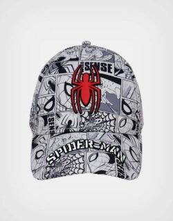 Gorra Spider Man Color Gris Estilo Comics Para Niños