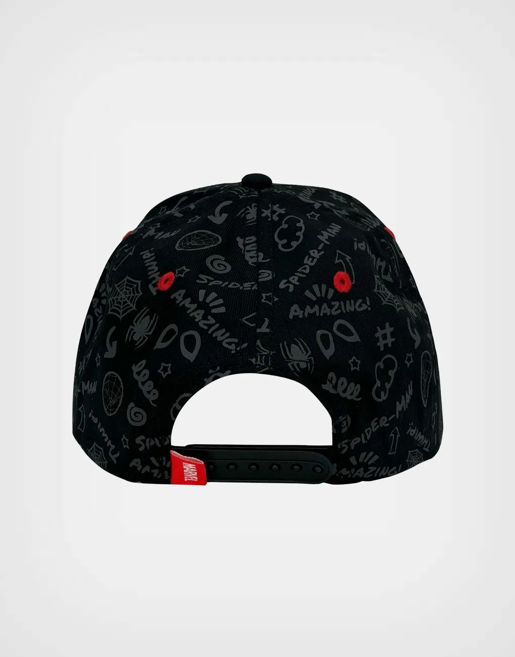 Gorra Spider Man Color Negro Y Rojo Para Niños