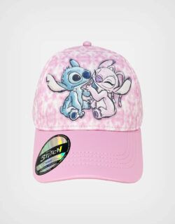Gorra Stitch y Angel Color Rosa Para Niñas
