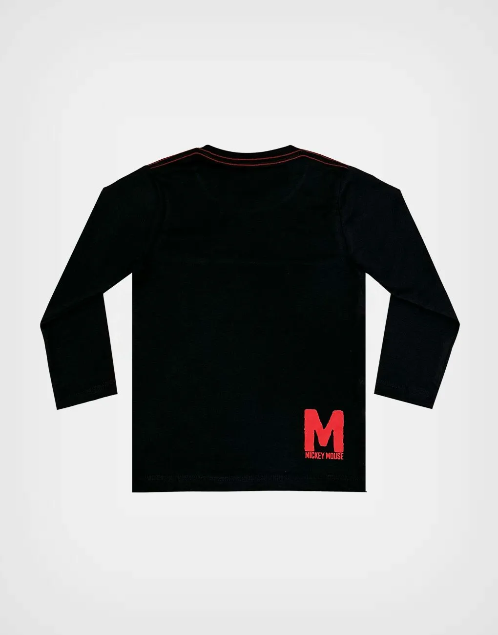 Polo Manga Larga Mickey Color Blanco + Negro Para Niños